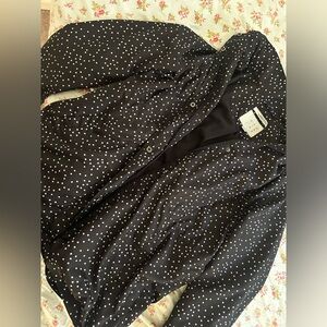 Polka dot rain jacket